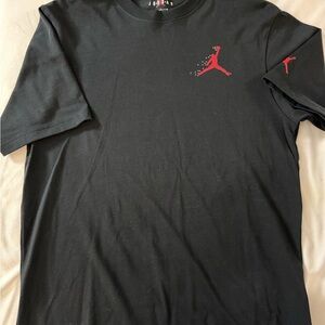 Jordan Black Tee with Red Logo